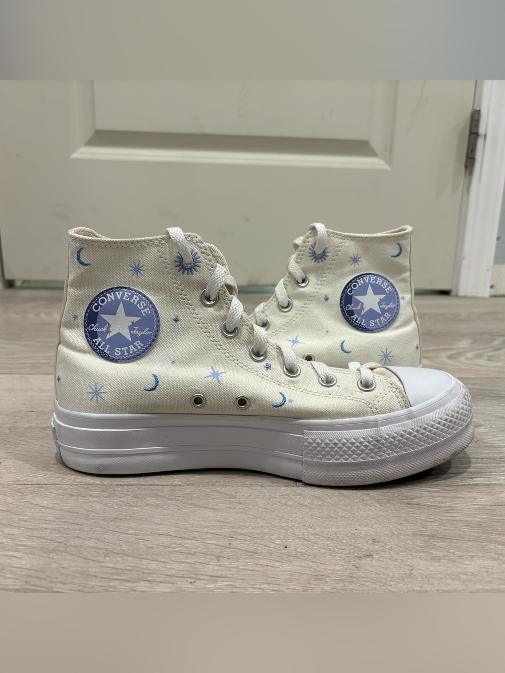 Converse Chuck Taylor All Star Lift Timeless White High Top Platform Shoes